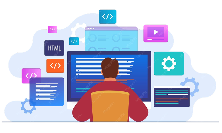 A person working on a digital product